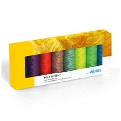 Mettler Poly Sheen Neon Kit No. 40 200m 8 Spools - Thread Set