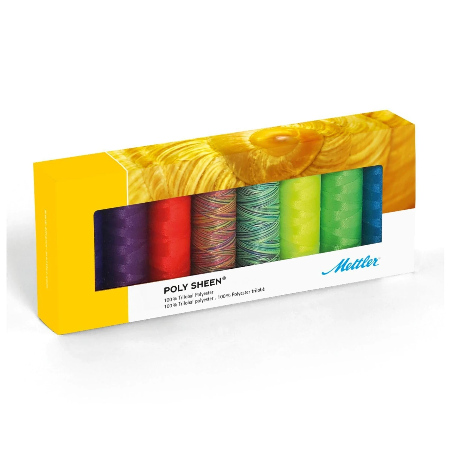 Mettler Poly Sheen Neon Kit No. 40 200m 8 Spools - Thread Set 1 Mettler Poly Sheen Neon Kit No. 40 200m 8 Spools - Thread Set