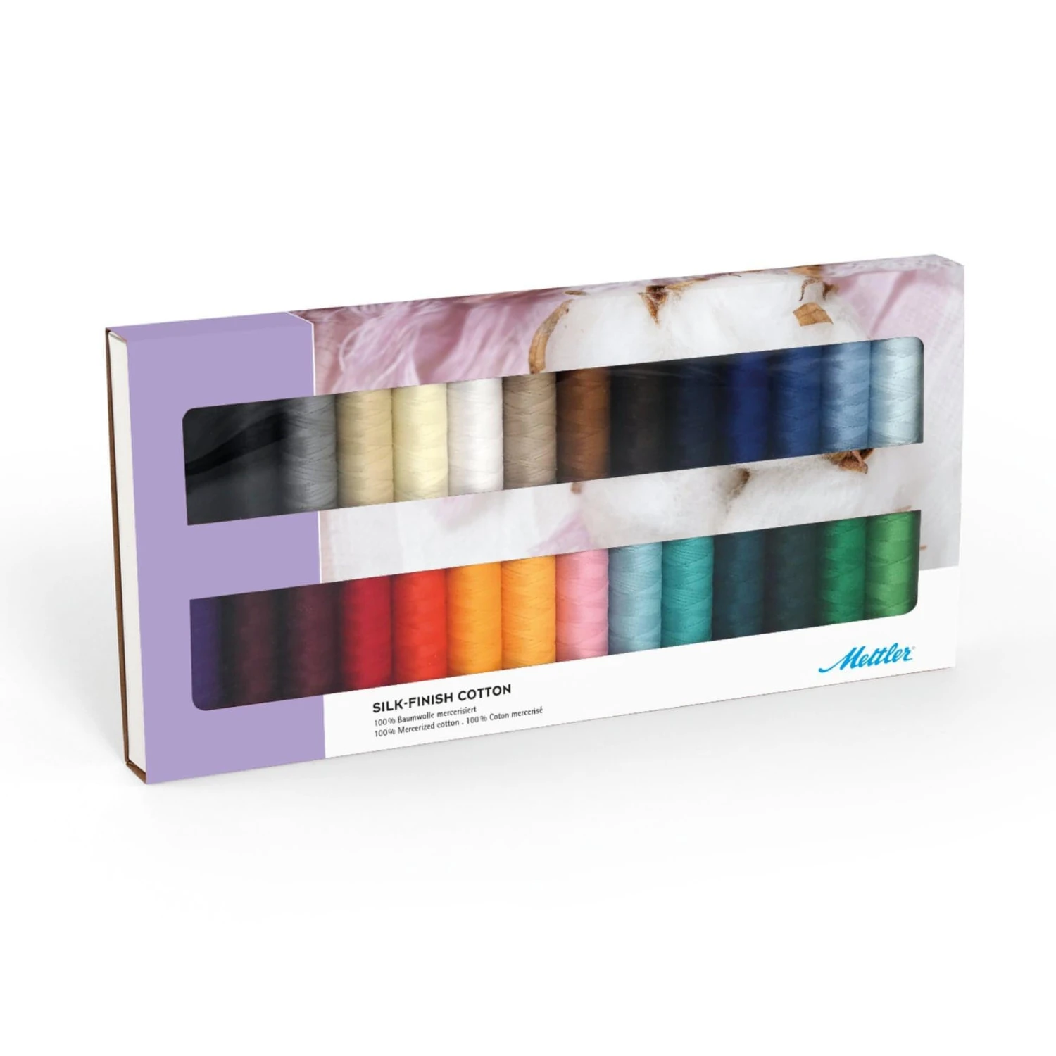 Mettler Silk-Finish Cotton No. 50 150m 28 Spools - Thread Set 1 Mettler Silk-Finish Cotton No. 50 150m 28 Spools - Thread Set