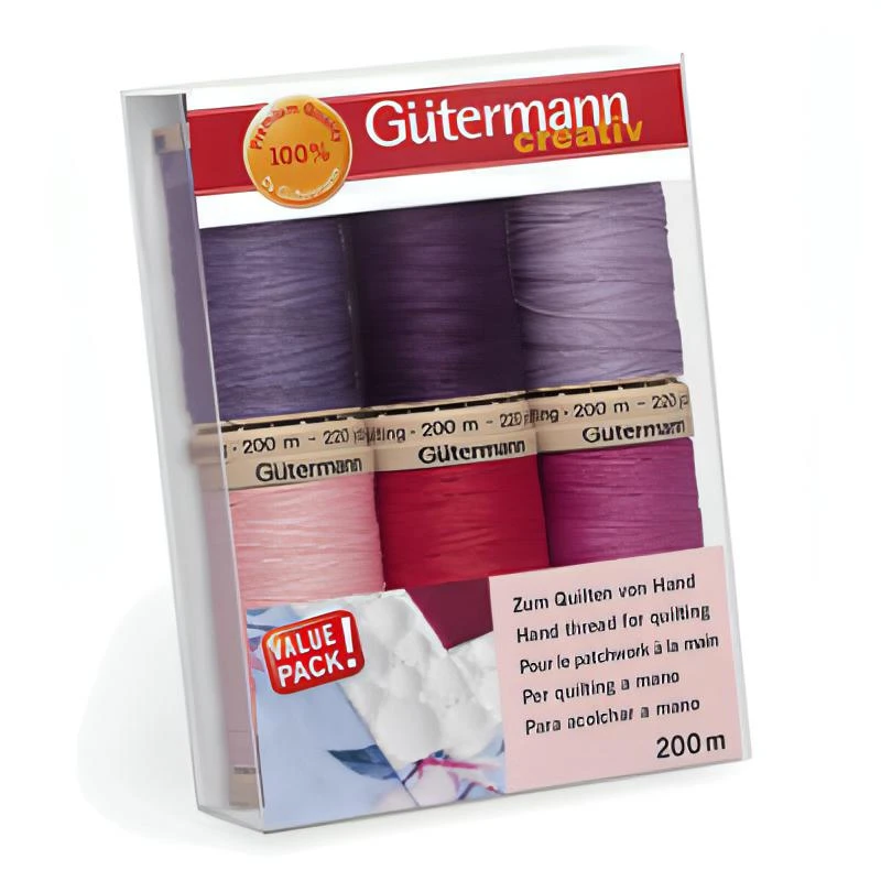 Gutermann Quilting Thread Set - 6 X 200m 1 Gutermann Quilting Thread Set - 6 X 200m