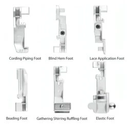 6-Piece Overlocker Foot Set For Singer Machines
