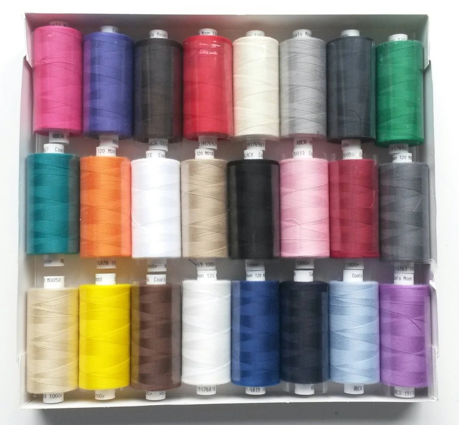 Coats Moon Thread - 24 X Extra Large 1000y Reels - Ideal For Sewing, Overlocking And Quilting 1 Coats Moon Thread - 24 X Extra Large 1000y Reels - Ideal For Sewing, Overlocking And Quilting