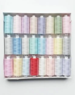 Coats Moon Thread - 24 X Extra Large Reels - Ideal For Sewing, Overlocking And Quilting - Light / Pastels Set