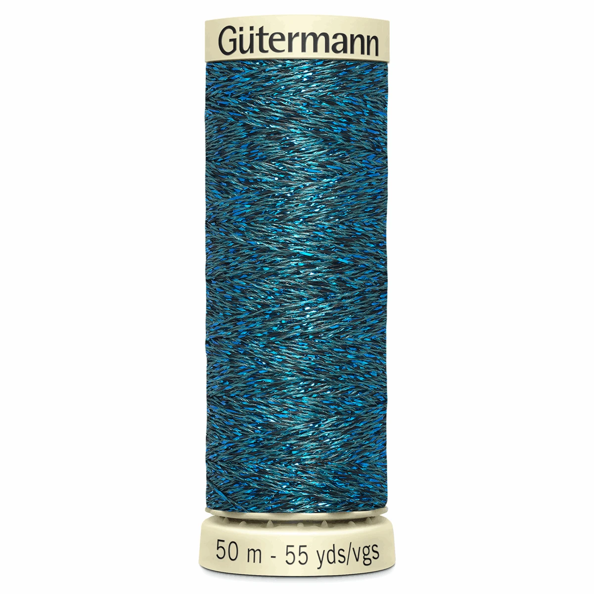 Gutermann Petrol Blue Metallic Effect Thread - 50m 2 Gutermann Petrol Blue Metallic Effect Thread - 50m - Image 2