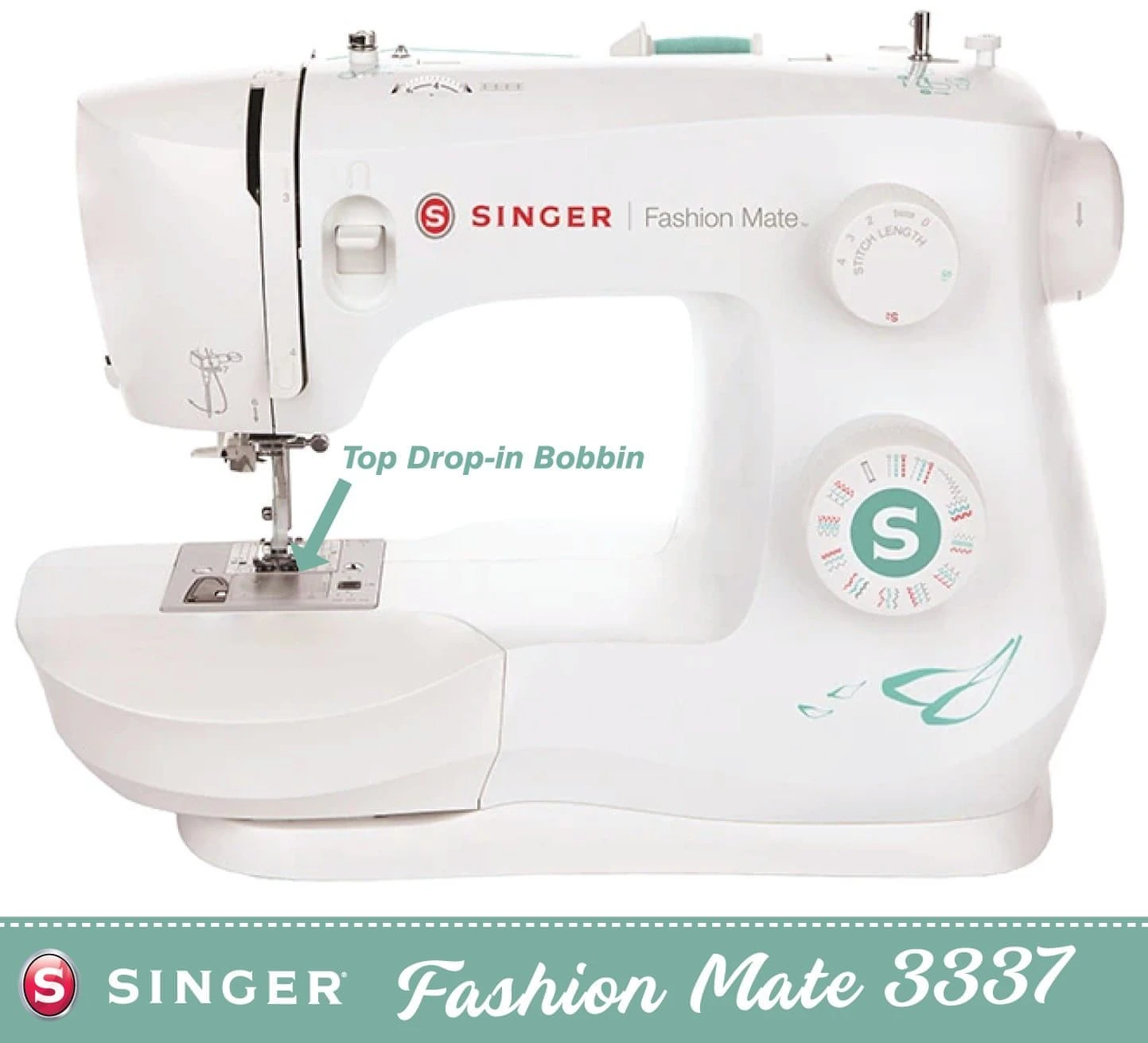 Singer Fashion Mate 3337 Sewing Machine - 1 Step Buttonhole, Latest Style Drop In Bobbin System, Great All Round Machine - New 2025 Model 3 Singer Fashion Mate 3337 Sewing Machine - 1 Step Buttonhole, Latest Style Drop In Bobbin System, Great All Round Machine - New 2025 Model - Image 3