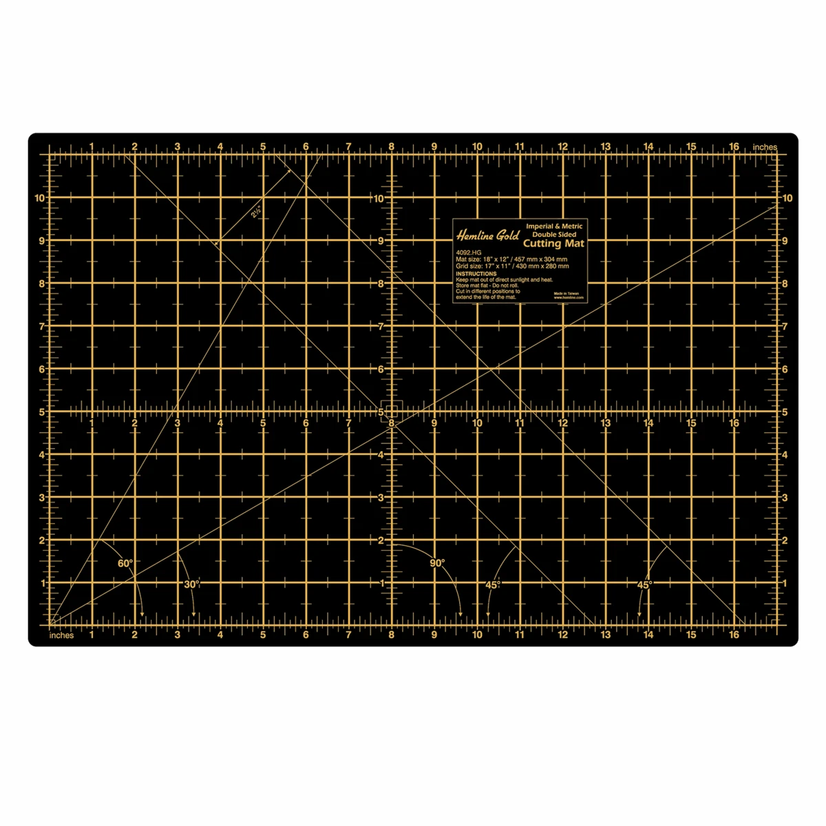 Premium Medium A3 Cutting Mat - 45cm X 30cm *Hemline Gold Edition* 2 Premium Medium A3 Cutting Mat - 45cm X 30cm *Hemline Gold Edition* - Image 2