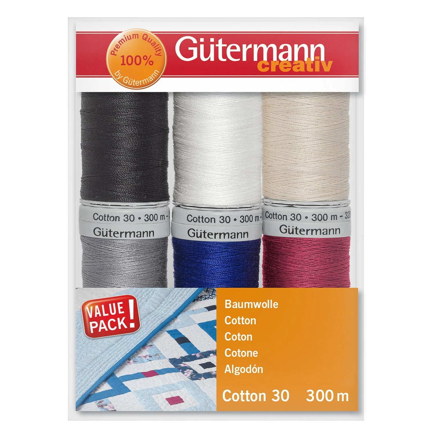Gutermann Cotton Thread Set No.30 - 6 X 300m 3 Gutermann Cotton Thread Set No.30 - 6 X 300m - Image 3