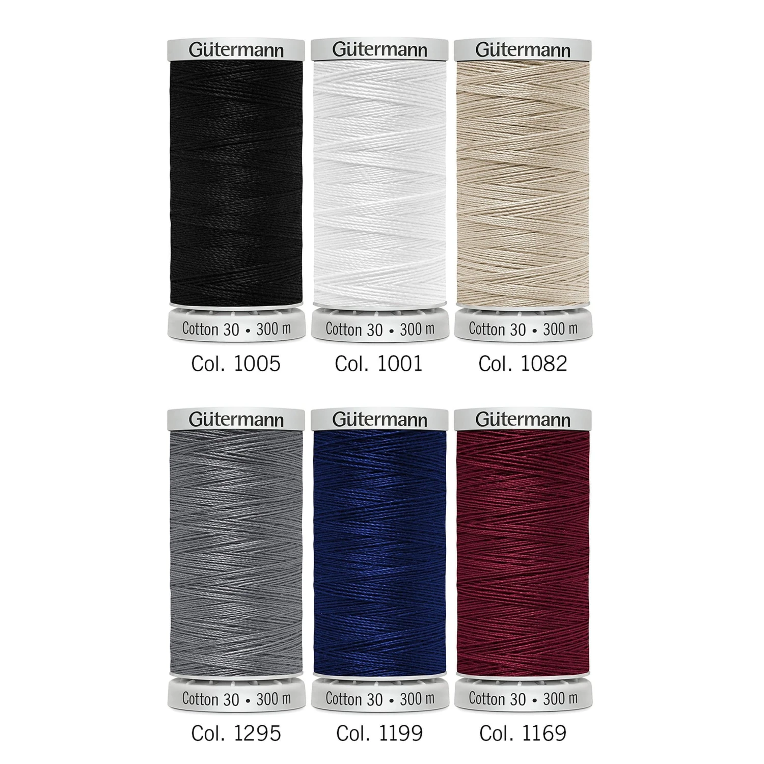 Gutermann Cotton Thread Set No.30 - 6 X 300m 2 Gutermann Cotton Thread Set No.30 - 6 X 300m - Image 2