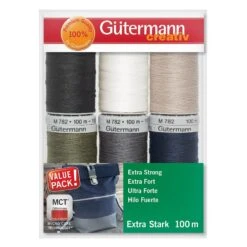 Gutermann Extra Strong Thread Set - 6 X 100m 7 Gutermann Extra Strong Thread Set - 6 X 100m -Singer Sewing Outlet Shop 734528 1 ALT