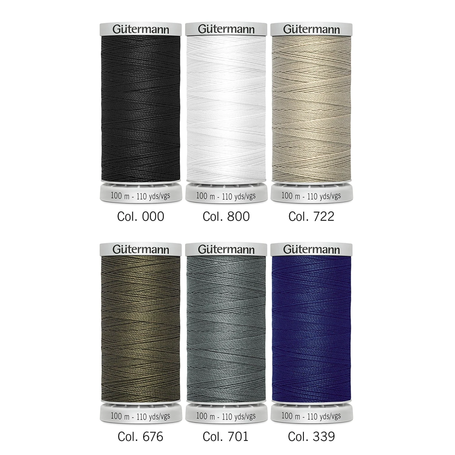Gutermann Extra Strong Thread Set - 6 X 100m 2 Gutermann Extra Strong Thread Set - 6 X 100m - Image 2