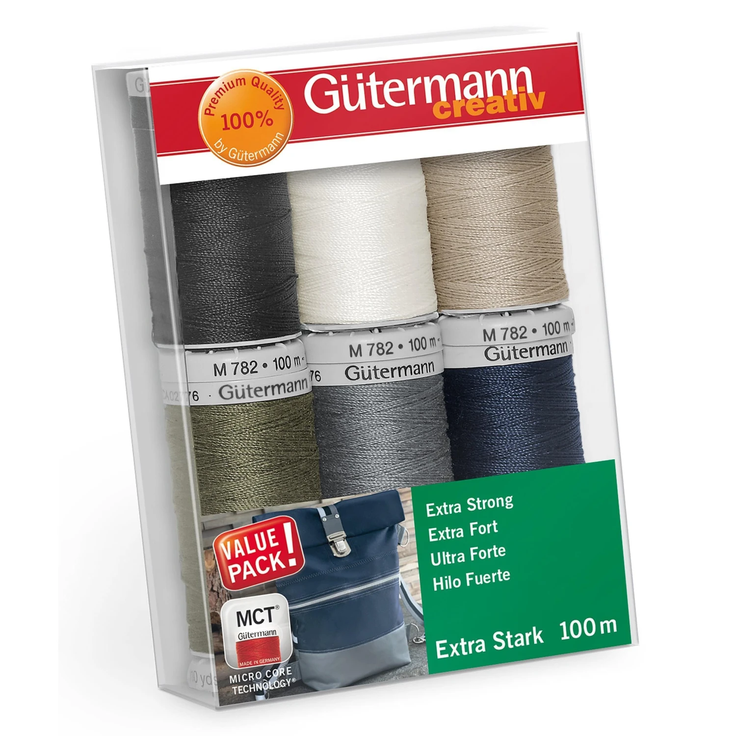 Gutermann Extra Strong Thread Set - 6 X 100m 1 Gutermann Extra Strong Thread Set - 6 X 100m