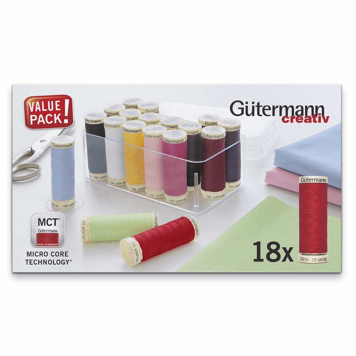 Gutermann Sew-All Thread Set With Storage Box - 100m (Pack Of 18) 4 Gutermann Sew-All Thread Set With Storage Box - 100m (Pack Of 18) - Image 4