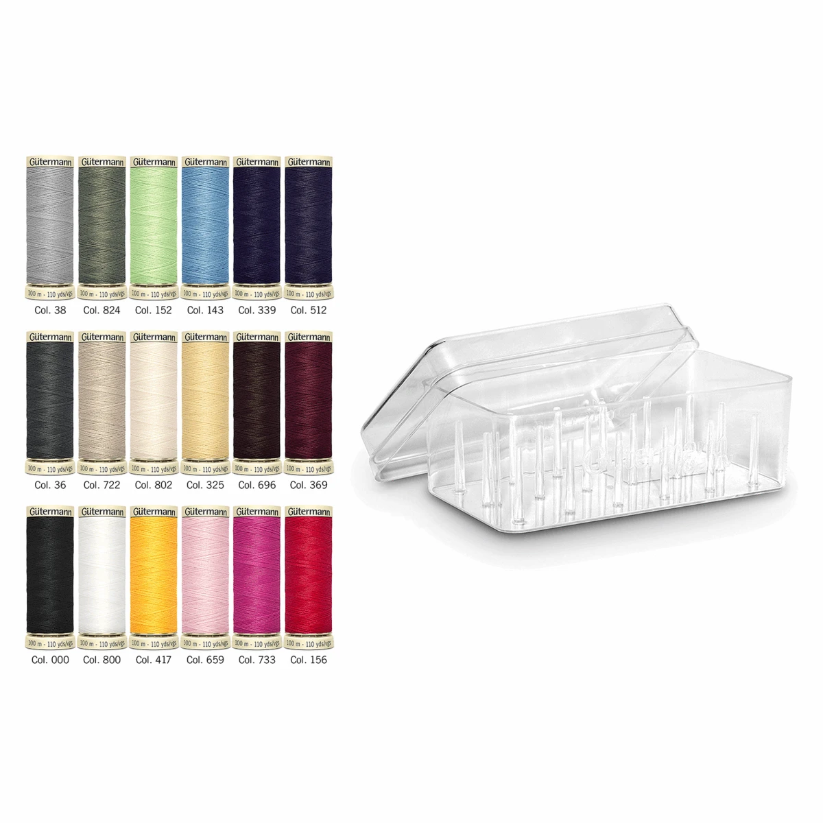 Gutermann Sew-All Thread Set With Storage Box - 100m (Pack Of 18) 5 Gutermann Sew-All Thread Set With Storage Box - 100m (Pack Of 18) - Image 5
