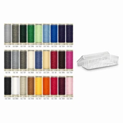 Gutermann Sew-All Thread Set With Storage Box - 100m (Pack Of 27) -Singer Sewing Outlet Shop 799749 UPK png
