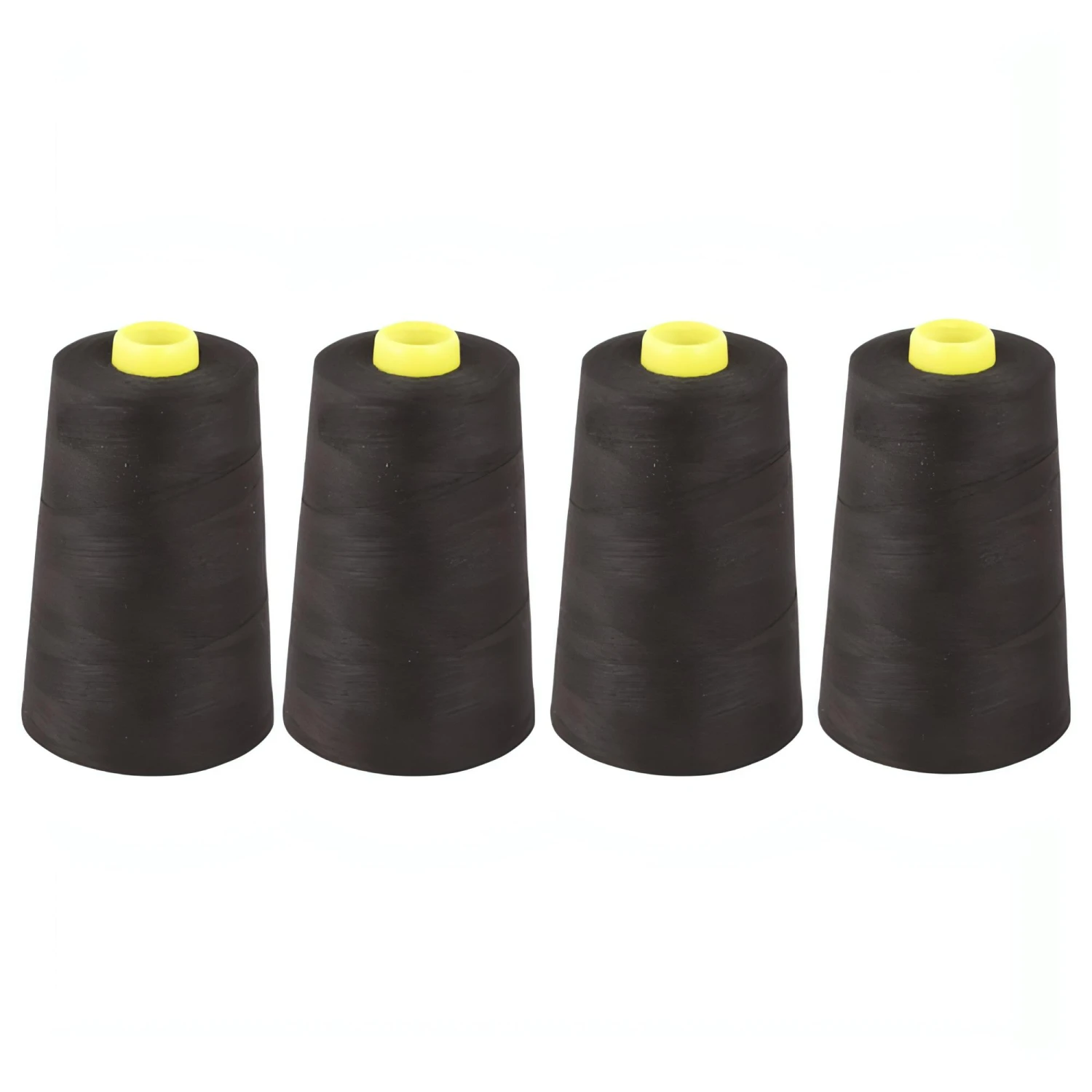 Pack Of 4 X Overlocker Thread Cone 5000m Extra Large - Black - Designed For Overlockers 1 Pack Of 4 X Overlocker Thread Cone 5000m Extra Large - Black - Designed For Overlockers