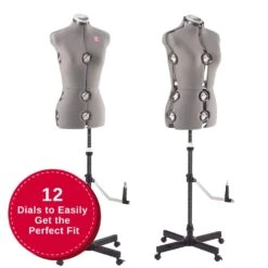 Singer DressWork Adjustable Dress Form - Medium To Large - Grey - Size 14 To 22 9 Singer DressWork Adjustable Dress Form - Medium To Large - Grey - Size 14 To 22 -Singer Sewing Outlet Shop Dressform Grey 03