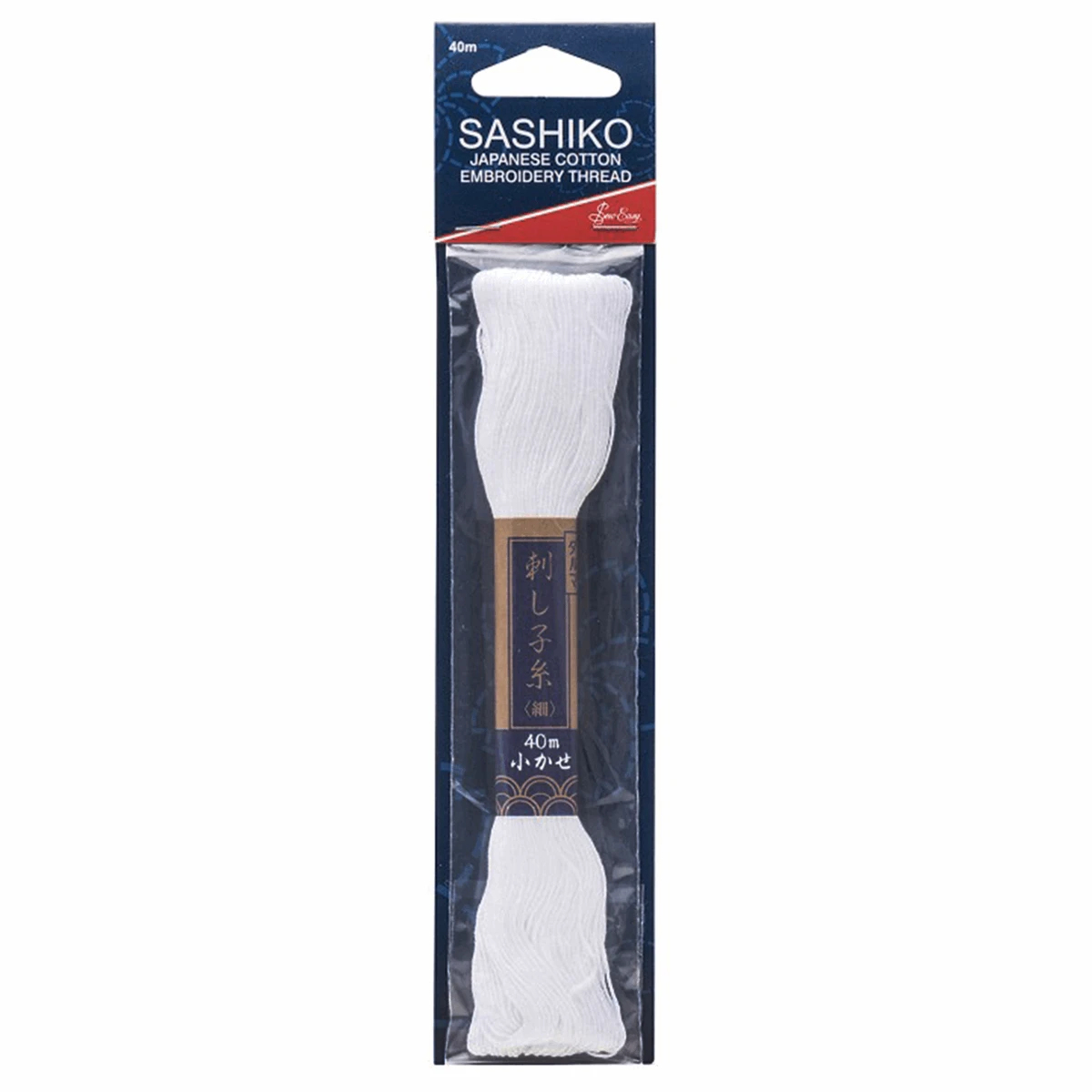 Sew Easy Sashiko Cotton Thread - White 40m 1 Sew Easy Sashiko Cotton Thread - White 40m