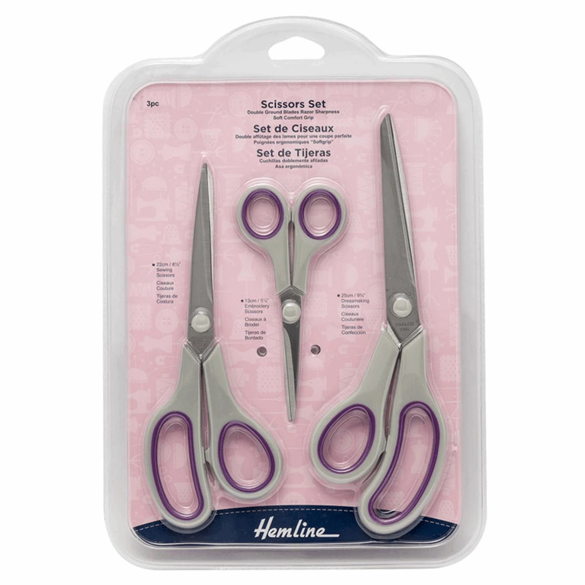 Luxury Set Of 3 X Sewing Scissors - Heavy Duty For Dressmaking, Sewing And Embroidery 2 Luxury Set Of 3 X Sewing Scissors - Heavy Duty For Dressmaking, Sewing And Embroidery - Image 2