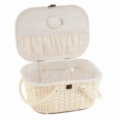 Morris Lemons Wicker Basket Sewing Box 5 Morris Lemons Wicker Basket Sewing Box -Singer Sewing Outlet Shop HGLHB 601 OPN png