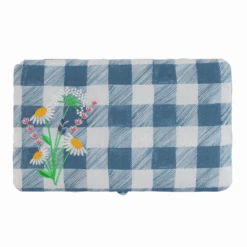 Wild Floral Plaid Rectangle Woven Basket Sewing Box - Small -Singer Sewing Outlet Shop HGSWE 604 TOP png