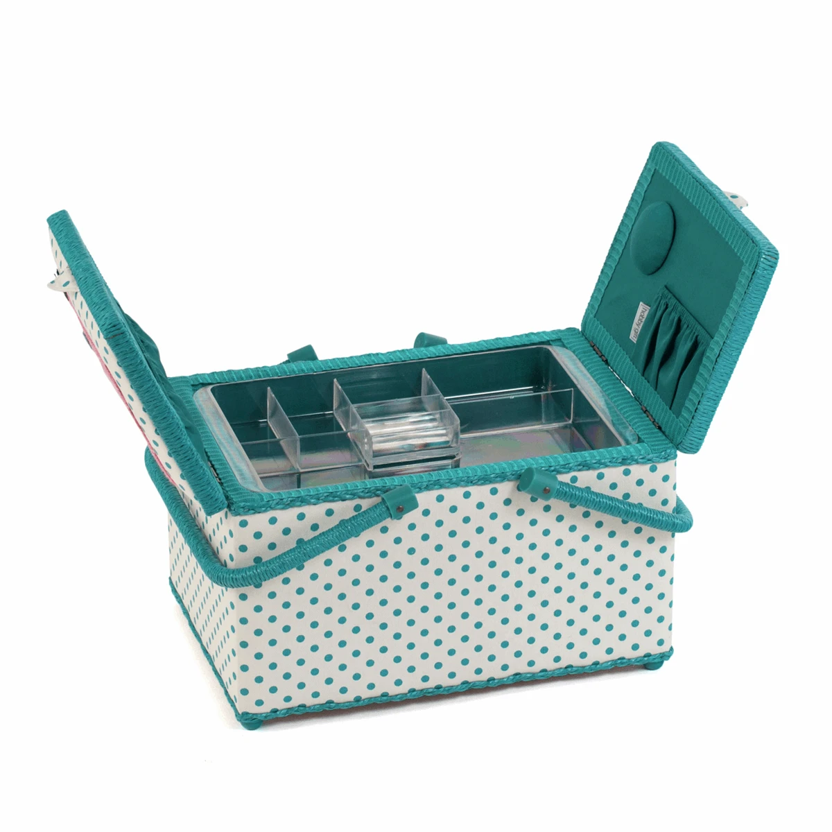 Cats Twin-Lidded Sewing Box With Appliqué Lid - Large 2 Cats Twin-Lidded Sewing Box With Appliqué Lid - Large - Image 2