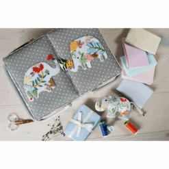 Elephants Twin-Lidded Sewing Box With Appliqué Lid - Large 7 Elephants Twin-Lidded Sewing Box With Appliqué Lid - Large -Singer Sewing Outlet Shop HGTLRA 603 LS png