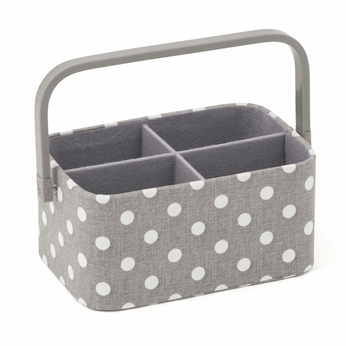 Grey Polka Dot Craft Organiser - Small 1 Grey Polka Dot Craft Organiser - Small