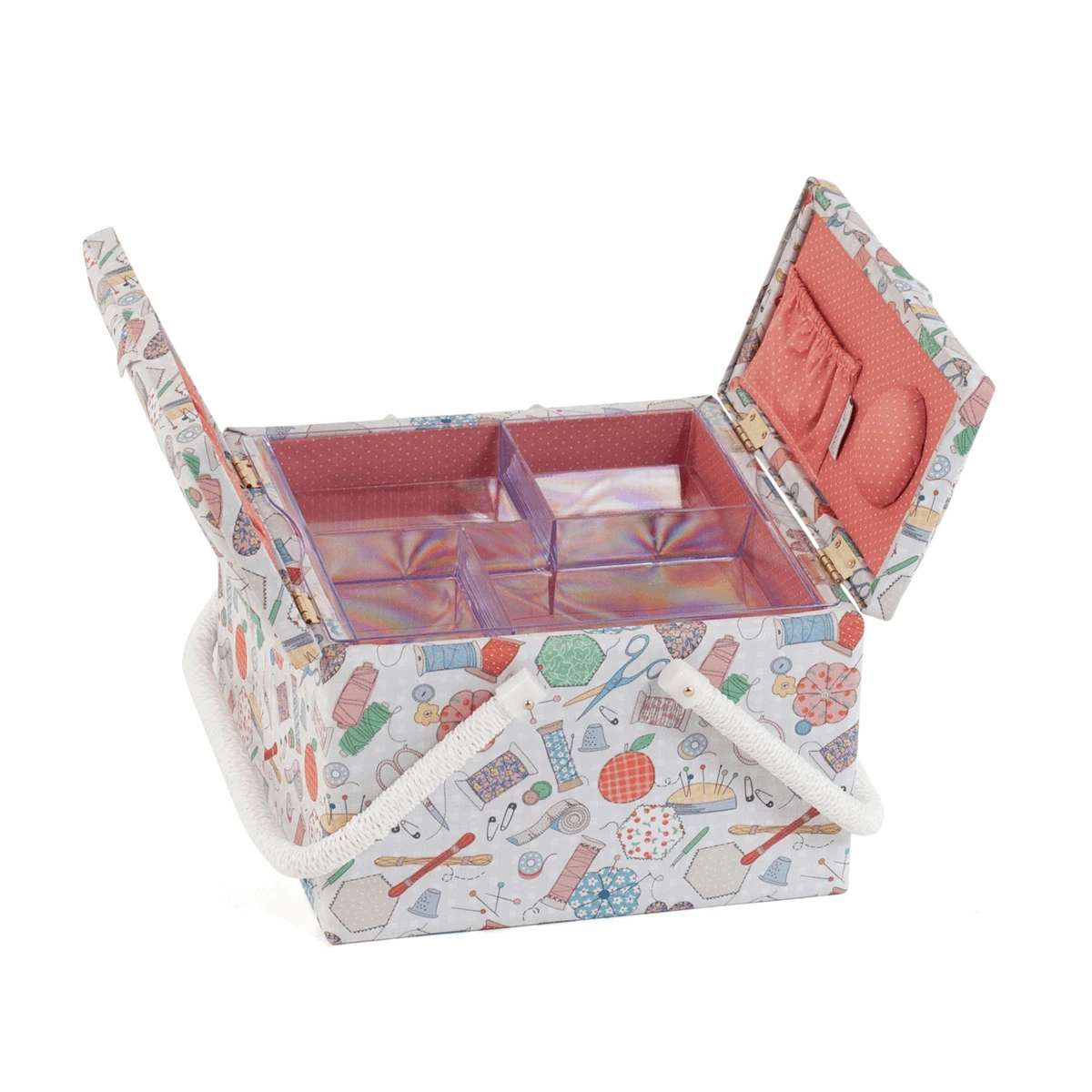 Happydashery Twin-Lidded Square Sewing Box - Large 2 Happydashery Twin-Lidded Square Sewing Box - Large - Image 2