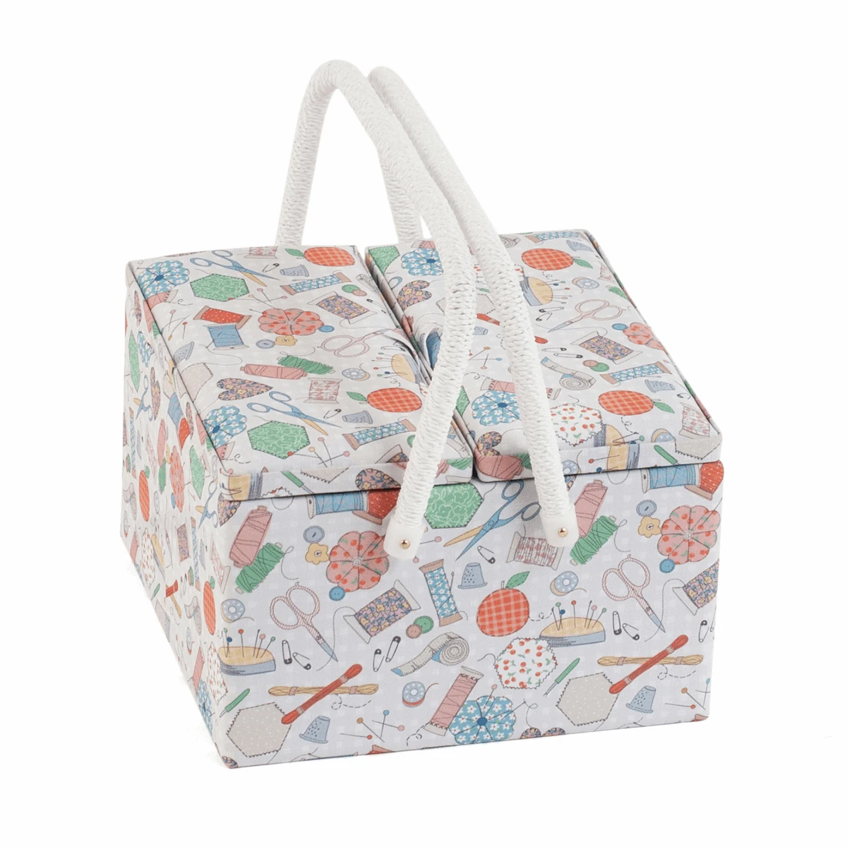 Happydashery Twin-Lidded Square Sewing Box - Large 1 Happydashery Twin-Lidded Square Sewing Box - Large