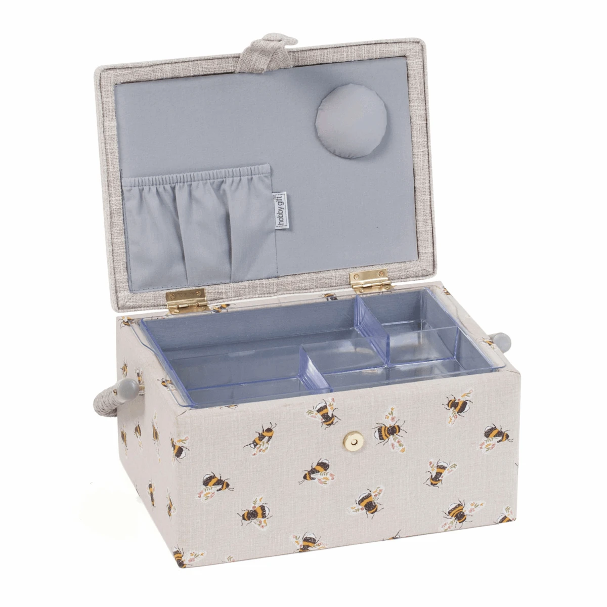 Embroidered Bee Sewing Box - Medium 2 Embroidered Bee Sewing Box - Medium - Image 2
