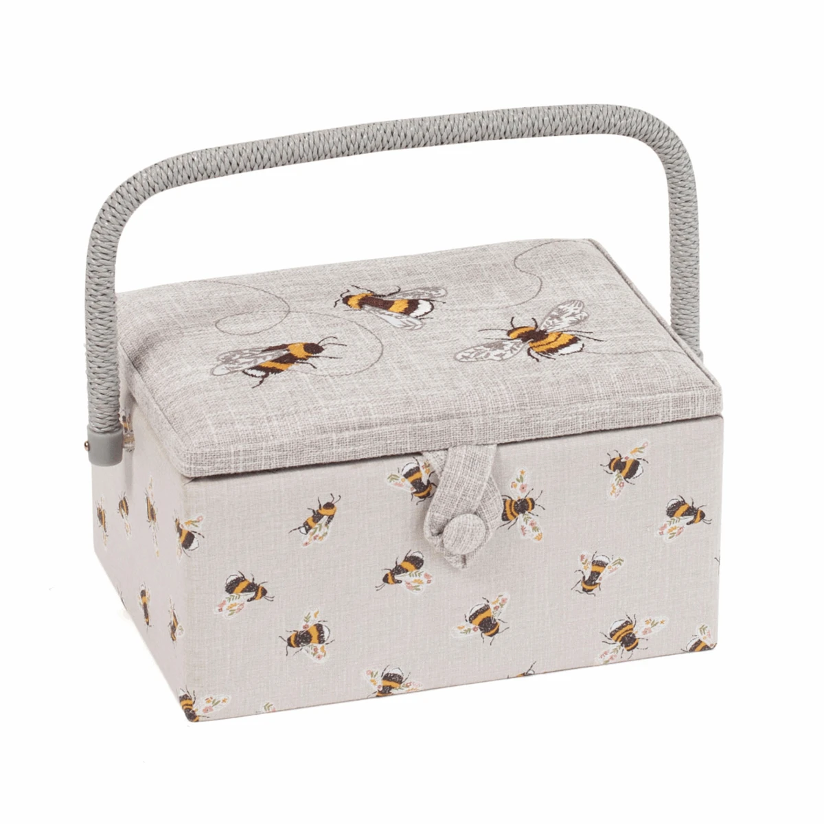 Embroidered Bee Sewing Box - Medium 1 Embroidered Bee Sewing Box - Medium