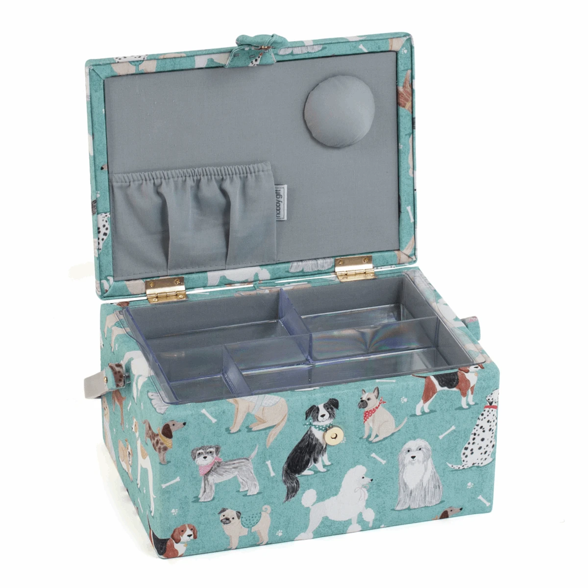 Dogs Sewing Box - Medium 2 Dogs Sewing Box - Medium - Image 2
