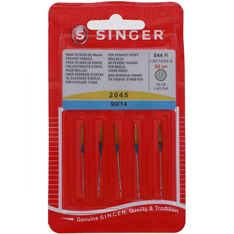 5 X Singer Stretch (Ball Point) Needles (2045) 90/14 1 5 X Singer Stretch (Ball Point) Needles (2045) 90/14