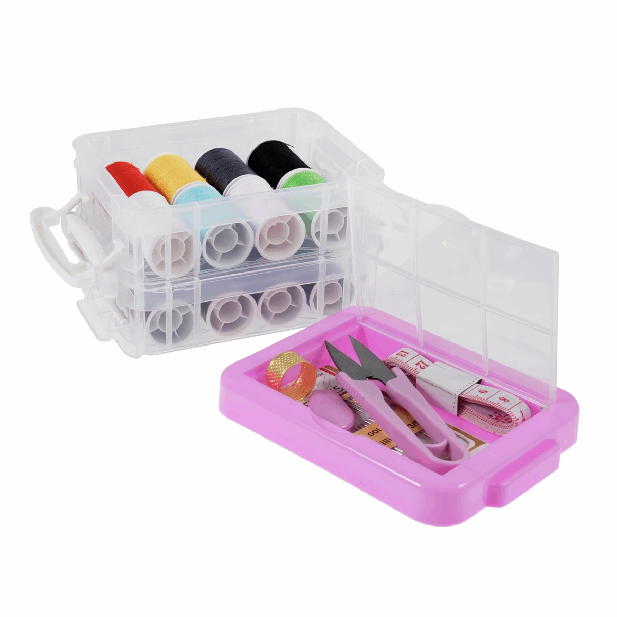 2 Tier Sewing Box Kit (includes 16 Reels Of Thread) 1 2 Tier Sewing Box Kit (includes 16 Reels Of Thread)