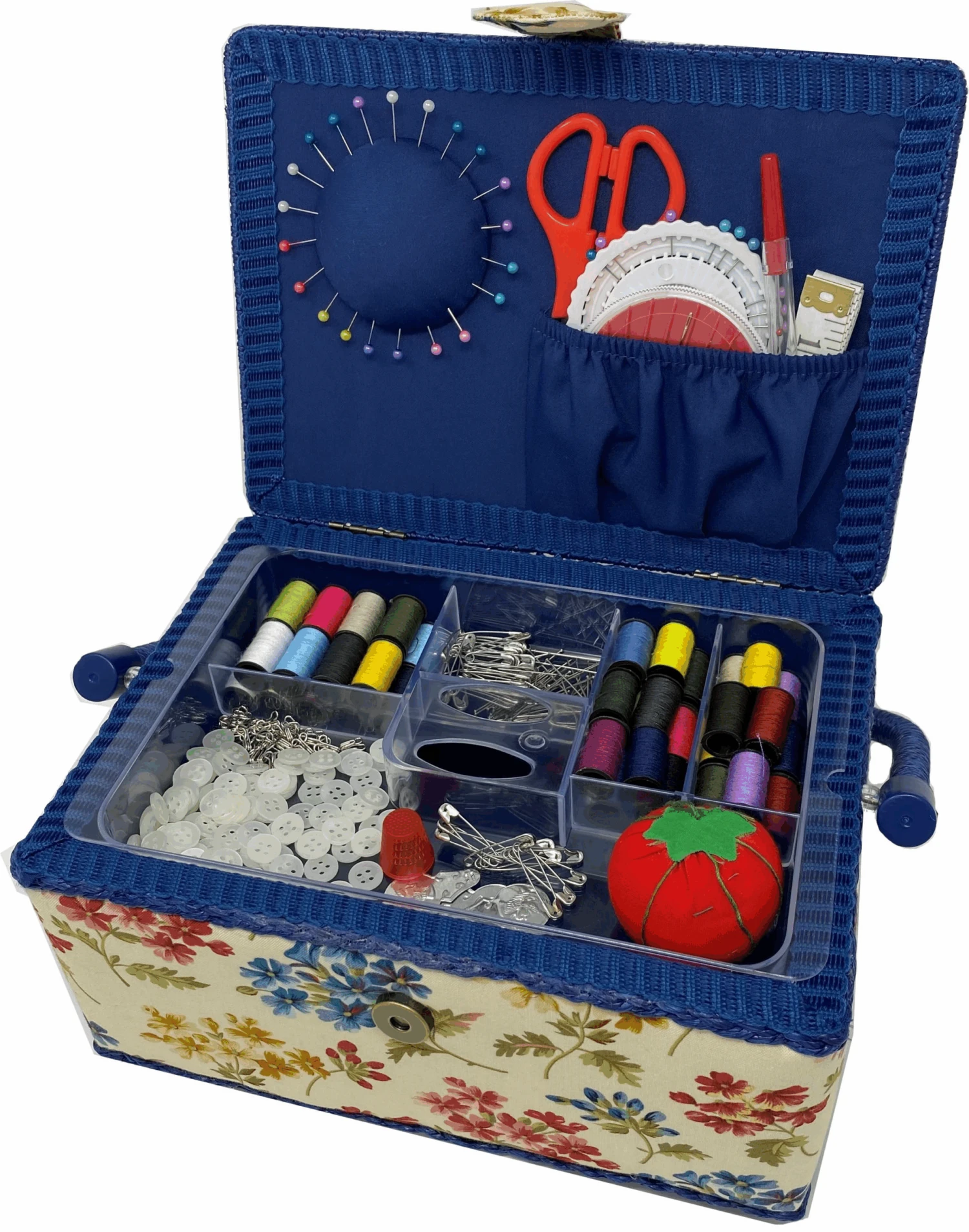 Luxury Craft Storage With Deluxe Craft Sewing Kit - Fairfield Blue 1 Luxury Craft Storage With Deluxe Craft Sewing Kit - Fairfield Blue