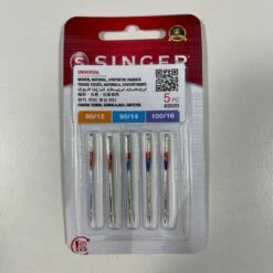 5 X Singer Needles (2020) Universal Assorted 80/11, 90/14, 100/16
