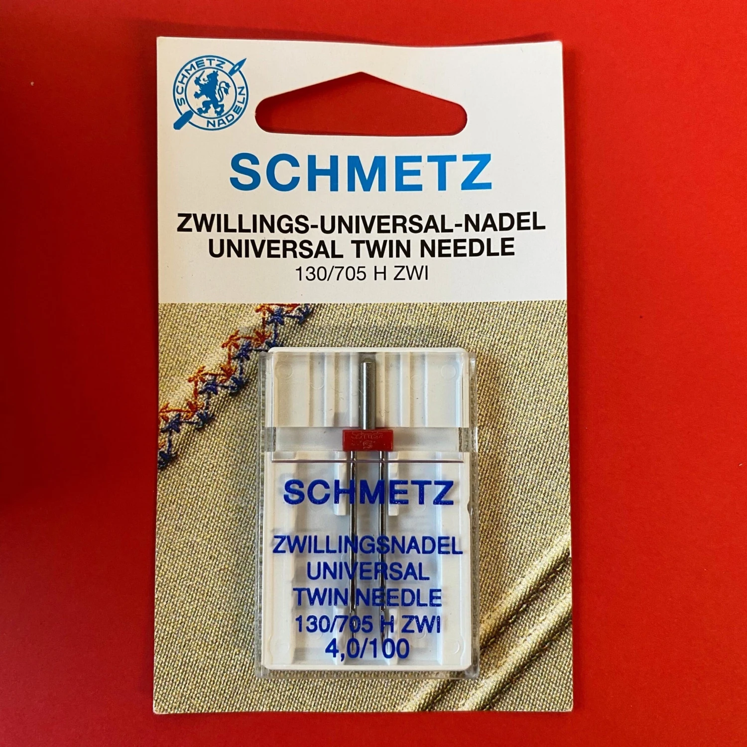 Schmetz Universal Twin Needle Size 90, 4mm Gap 1 Schmetz Universal Twin Needle Size 90, 4mm Gap