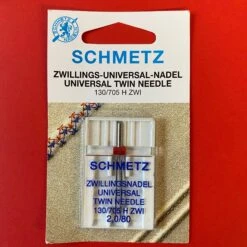 Schmetz Universal Twin Needle Size 80, 2mm Gap