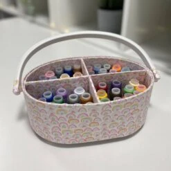 Rainbow Storage Caddy With 24 Piece Thread Set * New Year Offer - Very Limited Stock *